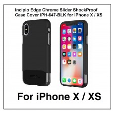 Incipio Edge Chrome Slider ShockProof Case Cover IPH-1647-BLK for iPhone X / XS Incipio Edge Chrome Slider ShockProof Case Cover IPH-1647-BLK for iPhone X / XS