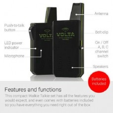 Pack of 2 Volta Compact Walkie Talkie Handsets 3 Km Range Pack of 2 Volta Compact Walkie Talkie Handsets 3 Km Range
