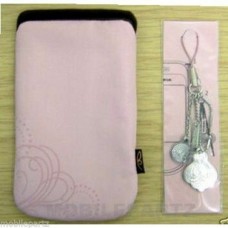 Genuine Nokia 7370 7373 Pink Cloth Pouch Case & Dangle Charms Various Quantities