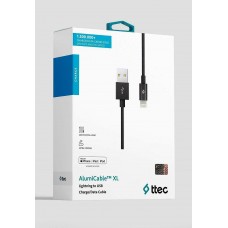 TTEC AlumiCable XL 2m / 200cms Braided Lightning Cable Made for iPhone iPad iPod
