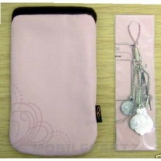 2 x Nokia 7373 Pink L'Amour Mobile Phone Cloth Carry Case Pouch & Dangle Charms 2 x Nokia 7373 Pink L'Amour Mobile Phone Cloth Carry Case Pouch & Dangle Charms