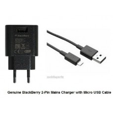 Genuine 2-Pin Blackberry Charger & Cable for 9320 9720 9780 9800 9900 Q5 Q10 Z10