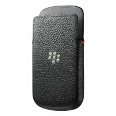 Genuine Original BlackBerry Q10 Black Leather Pocket Pouch ACC-50704-201