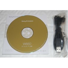 Genuine Original Sony Ericsson W660i Phone CD Software PC Suite & USB Data Cable