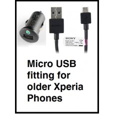 Genuine Sony 1.2A 12/24V Car Charger & 1m Micro USB cable for Sony Xperia Phones