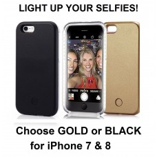Casu Selfie Light Case Instagram Facebook for iPhone 7 8 & New SE Black or Gold Casu Selfie Light Case Instagram Facebook for iPhone 7 8 & New SE Black or Gold