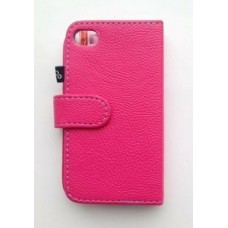 Orbyx iPhone 4 / 4S  Pink PU Leather Folio Wallet Case Cover & Screen Protector