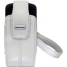 Genuine BlackBerry Pearl 8100 8110 8120 Lambskin Leather Swivel Holster - White