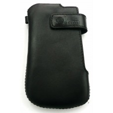 Valenta Mobile Black Leather Pouch for Nokia 101 105 6233 6234 C1-01 C1-02 C2-00