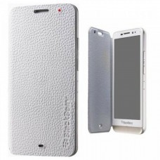 Genuine BlackBerry Z30 Leather Flip Shell - White