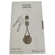 Native Union 10cms Key Lightning Cable Ultra-Strong for iPhone iPad - Taupe