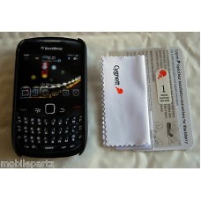 Black Soft Shell Case & Screen Protector  for BlackBerry Curve 8520 & 9300 3G