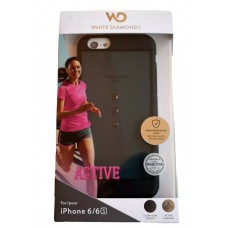White Diamonds iPhone 6 / 6s Luxury Active Case with Swarovski Crystals - Black