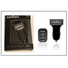Veho Triple Port USB 5.1A Car Power Charger for Smartphones iPhone iPads Tablets Veho Triple Port USB 5.1A Car Power Charger for Smartphones iPhone iPads Tablets