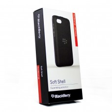 Genuine BlackBerry Q5 Black Ribbed Soft Shell Case Cover Skin - ACC-54693-201