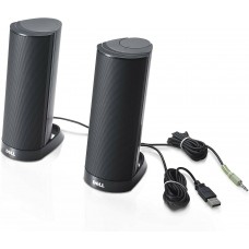 Genuine Dell AX210 Black Multimedia Stereo Speakers USB Powered for PC Laptop